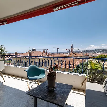 Quiet & Open View - 1 Bdr Large Terrace Νίκαια